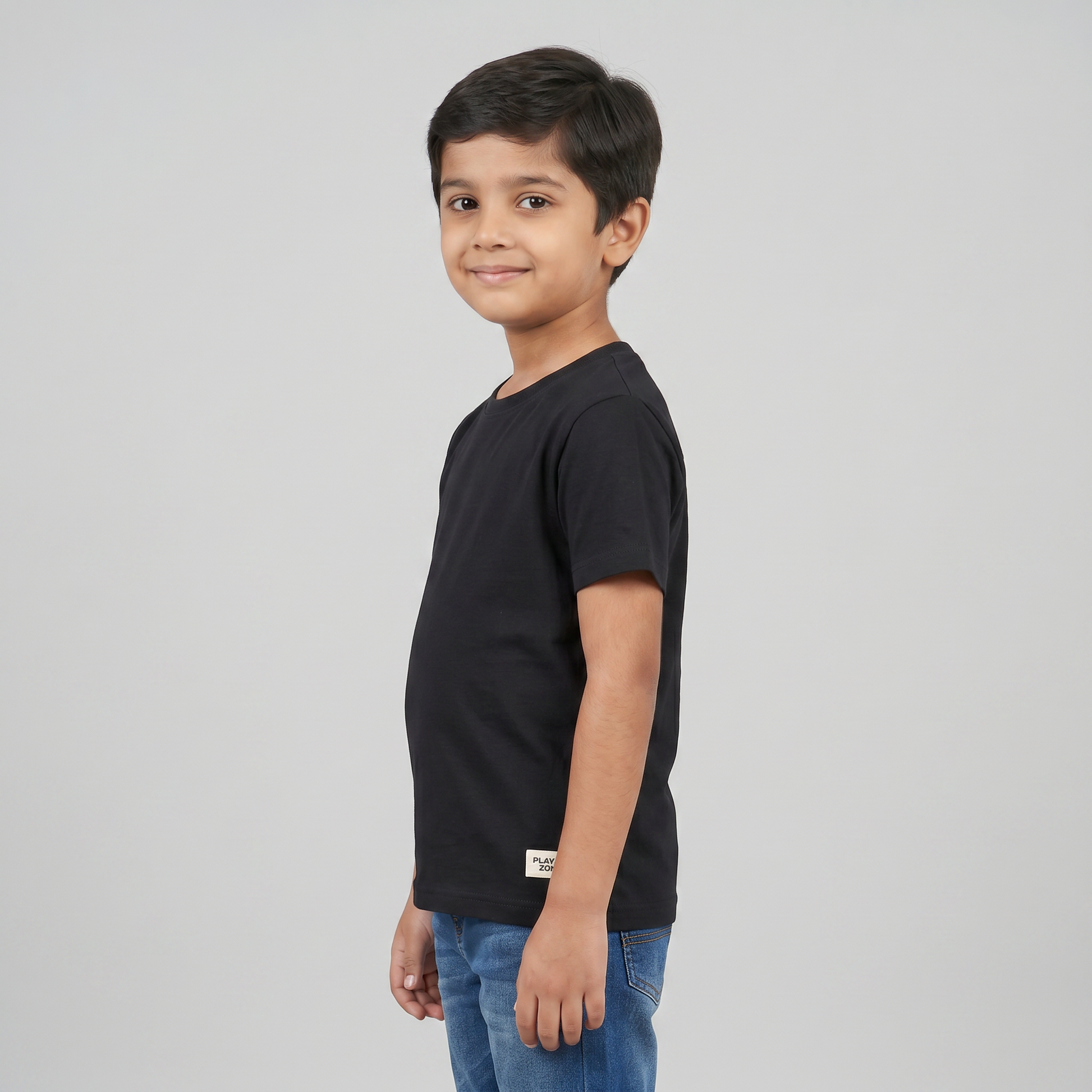 Boys Cotton Crew Neck T-Shirt