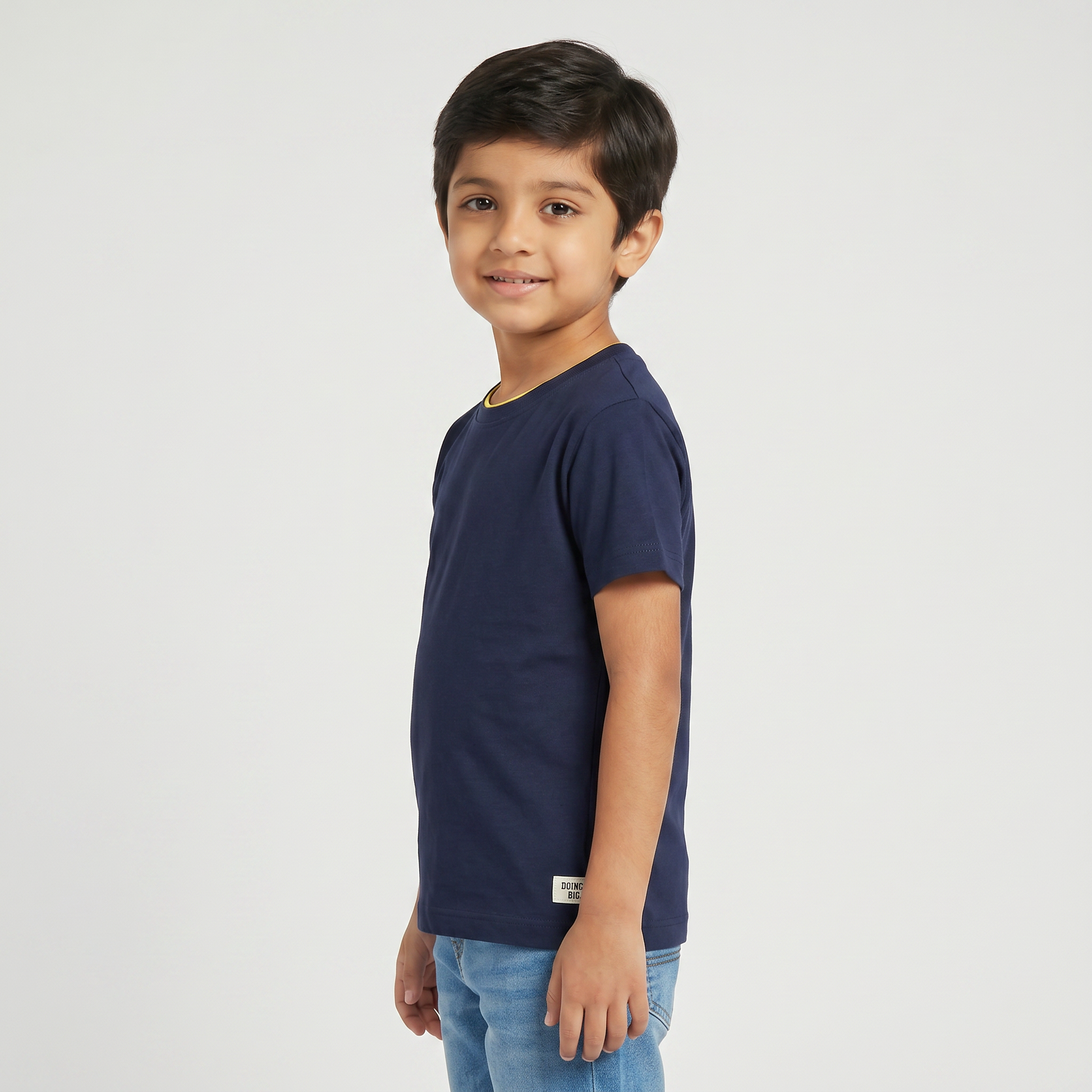 Boys Cotton Crew Neck T-Shirt