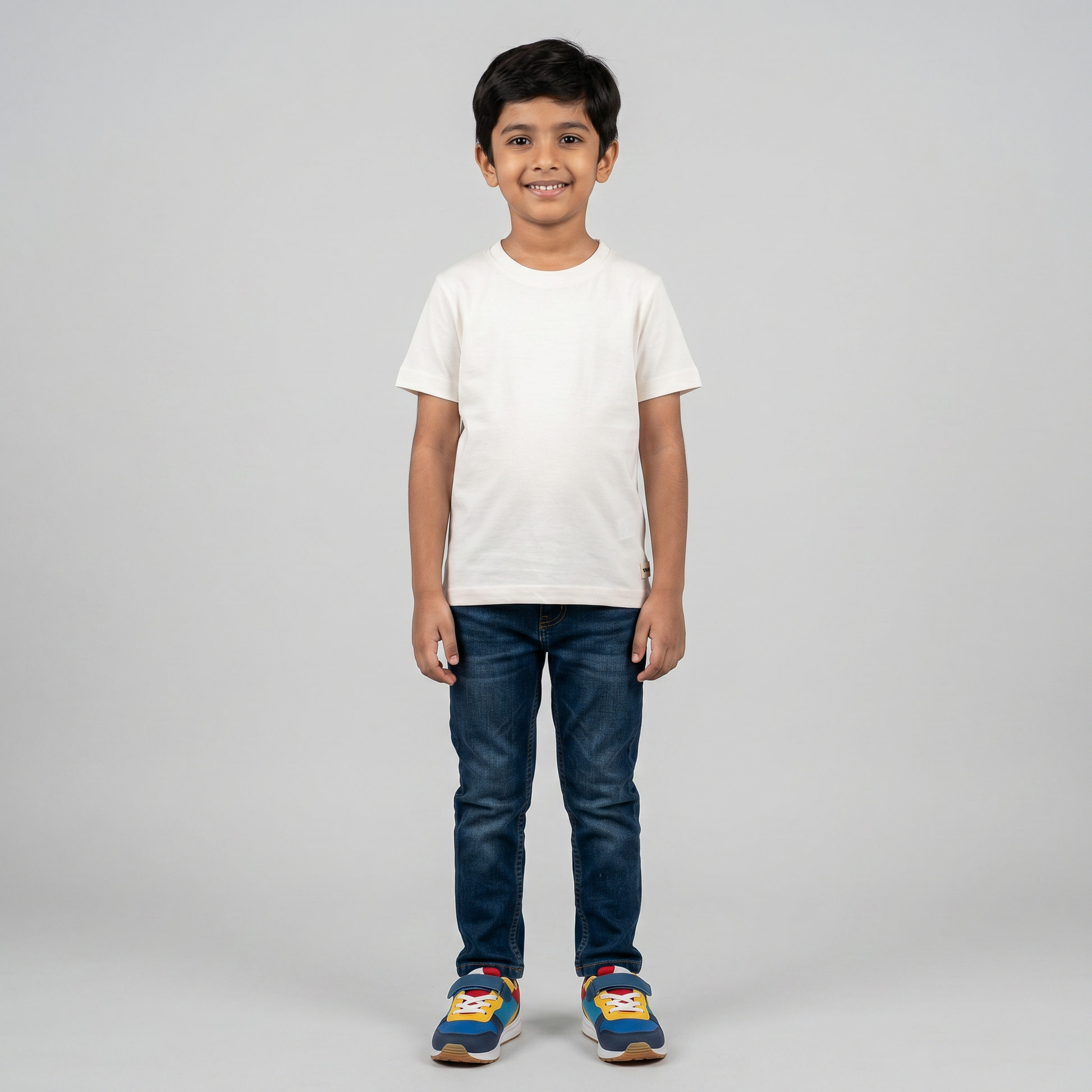Boys Cotton Crew Neck T-Shirt