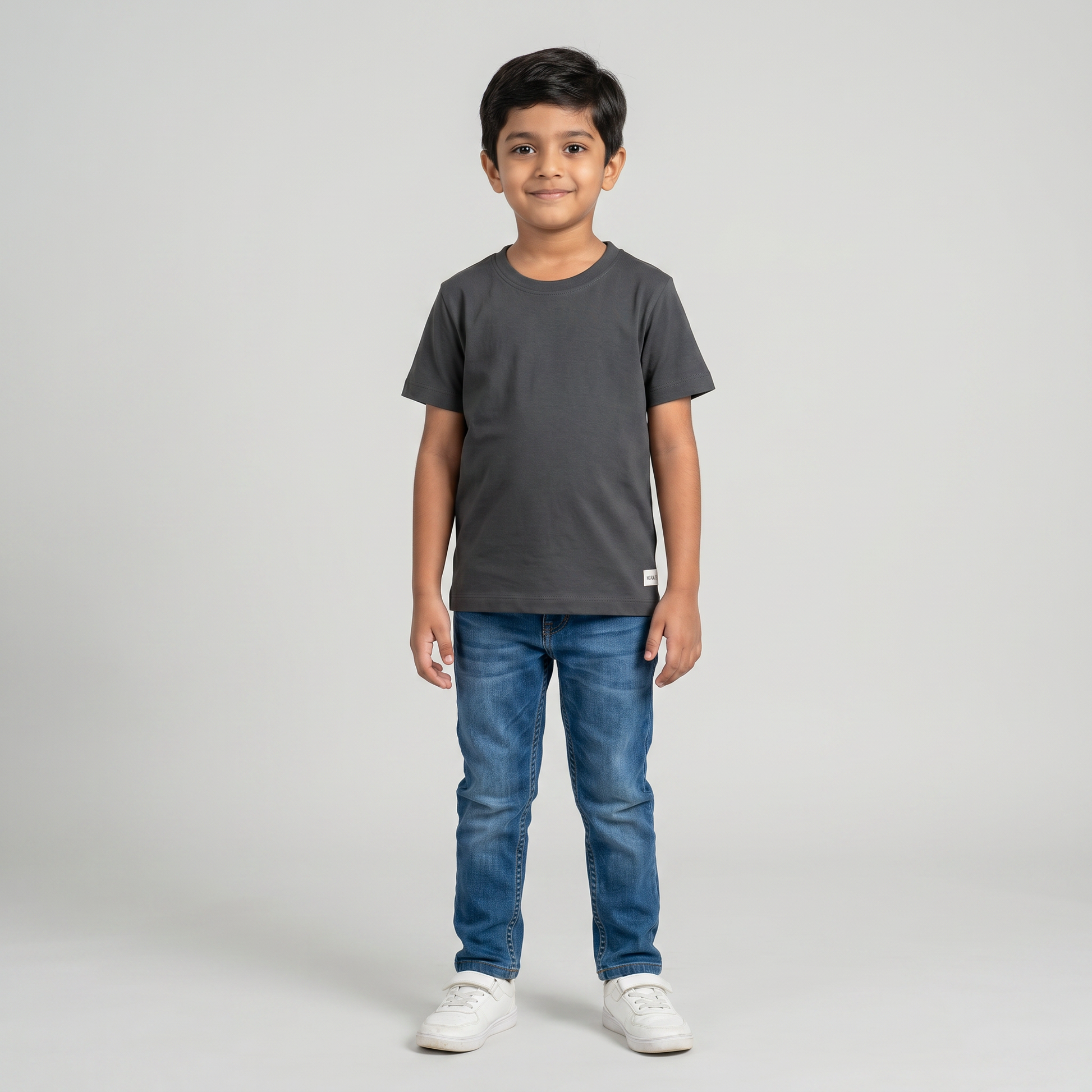 Boys Cotton Crew Neck T-Shirt
