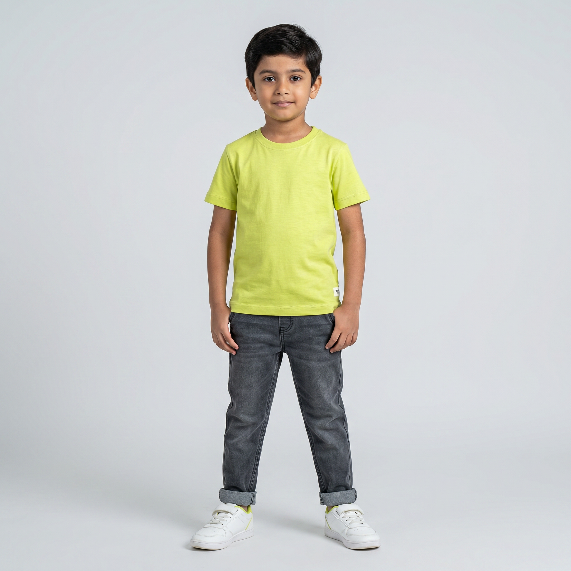 Boys Cotton Crew Neck T-Shirt