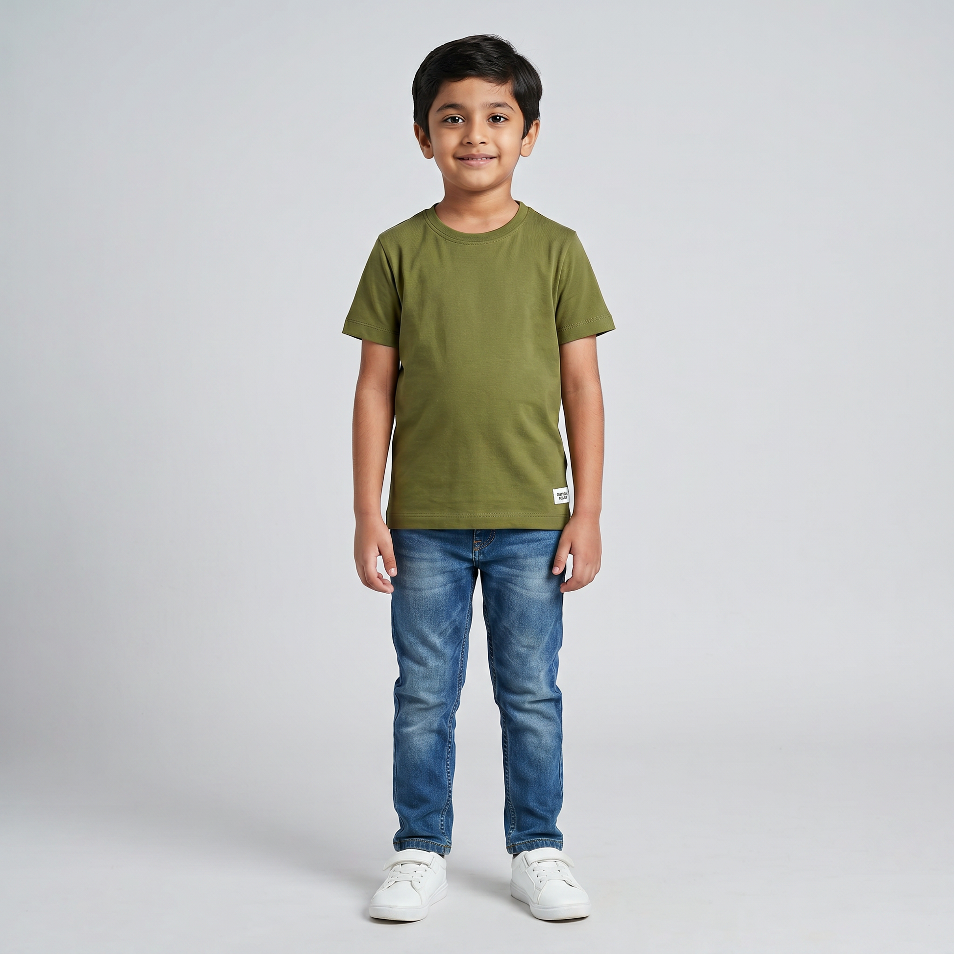Boys Cotton Crew Neck T-Shirt