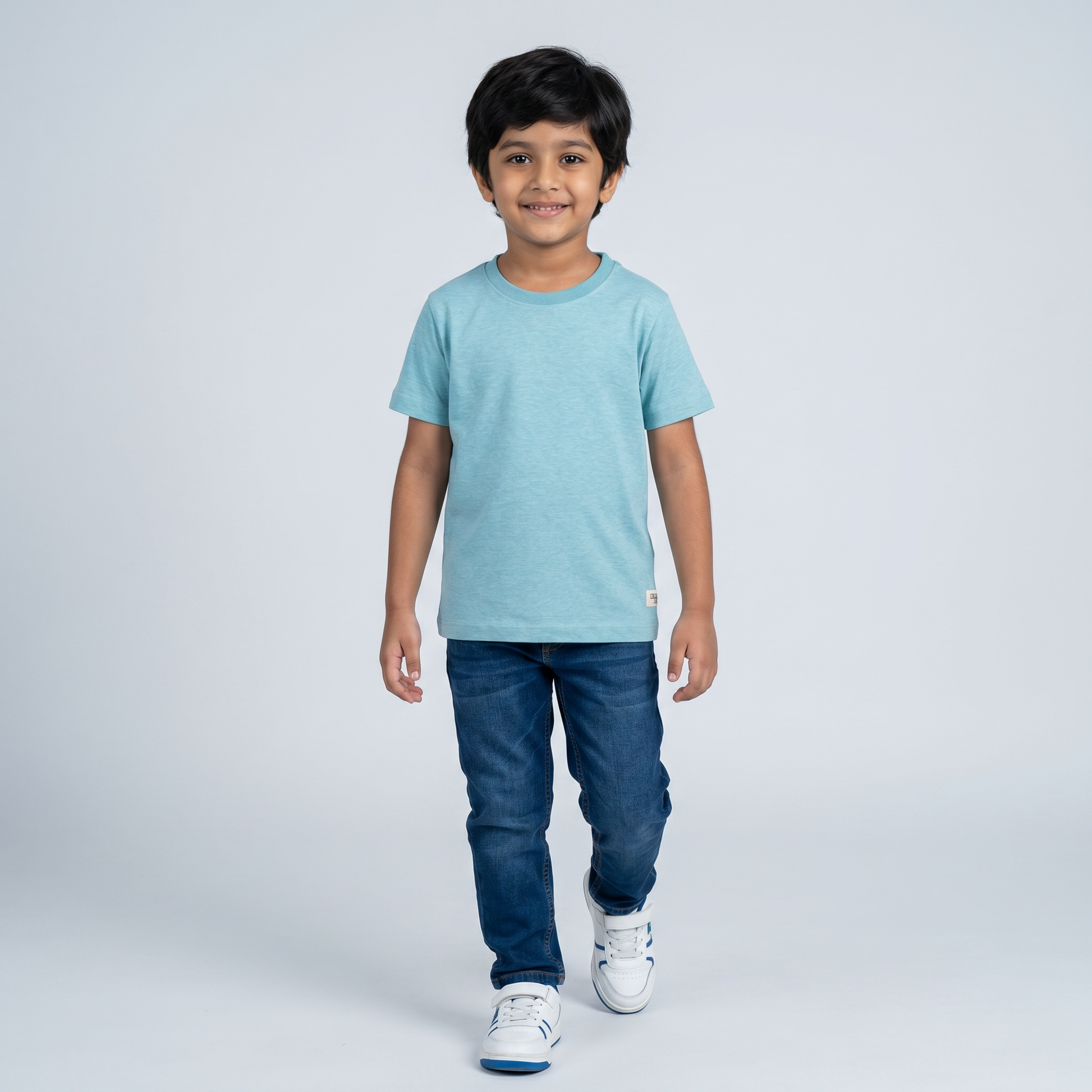 Boys Cotton Crew Neck T-Shirt