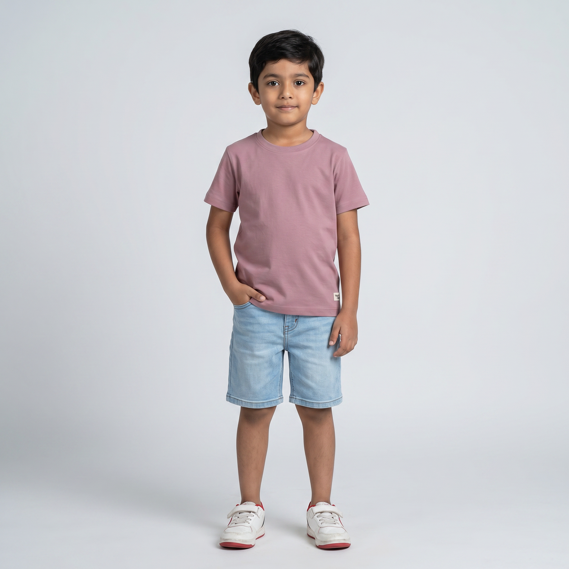 Boys Cotton Crew Neck T-Shirt