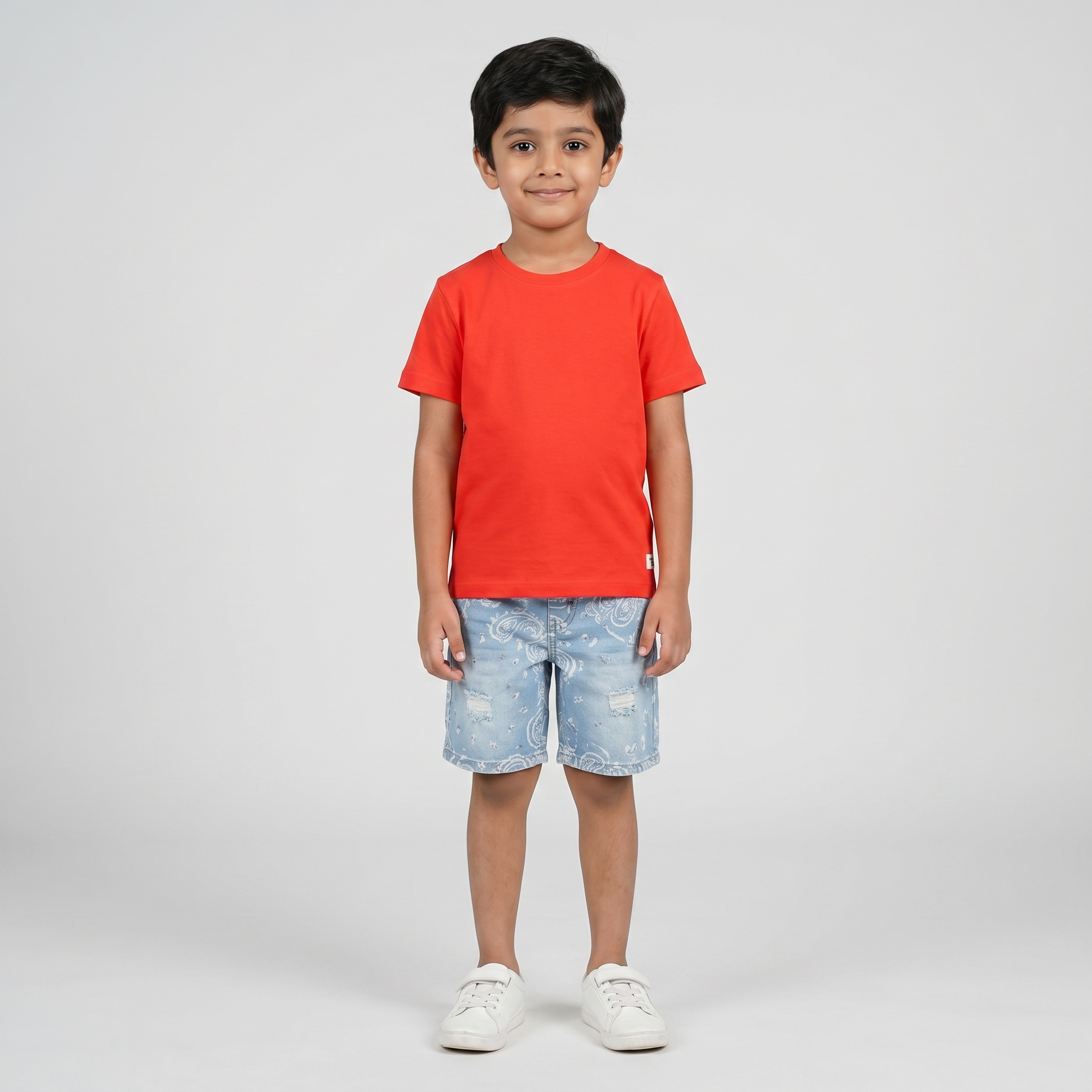 Boys Cotton Crew Neck T-Shirt