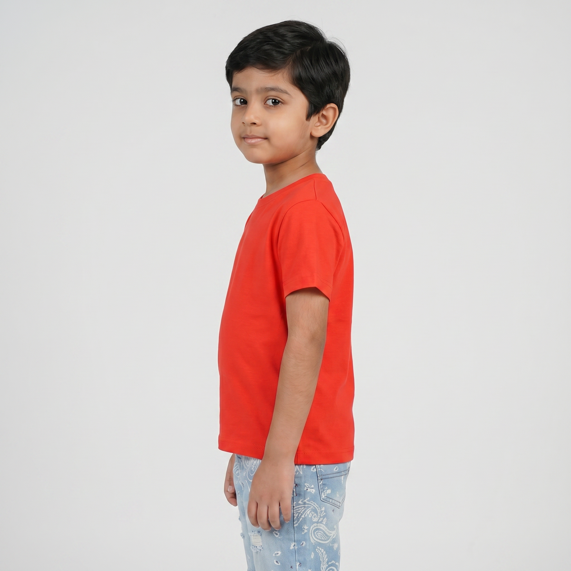 Boys Cotton Crew Neck T-Shirt