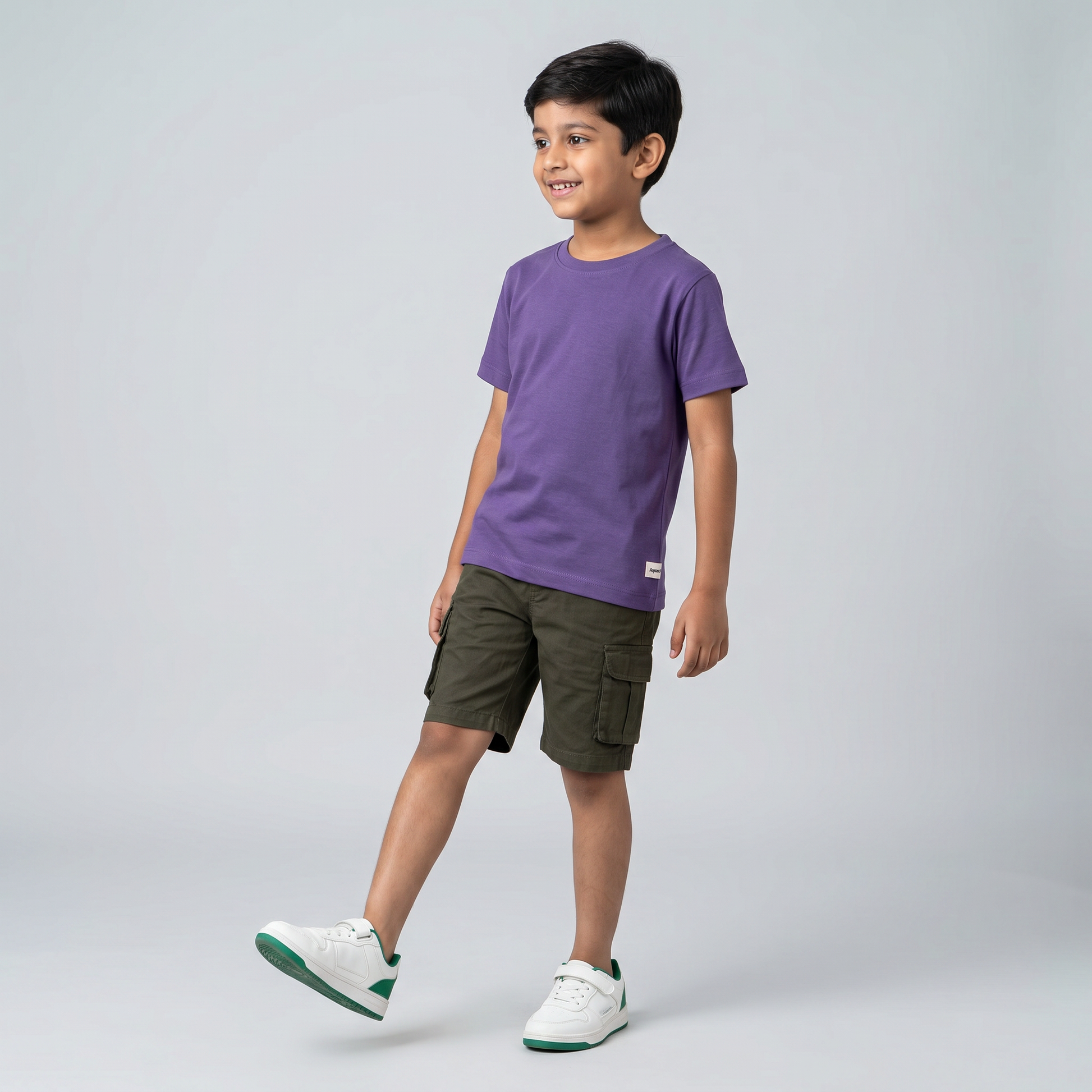 Boys Cotton Crew Neck T-Shirt