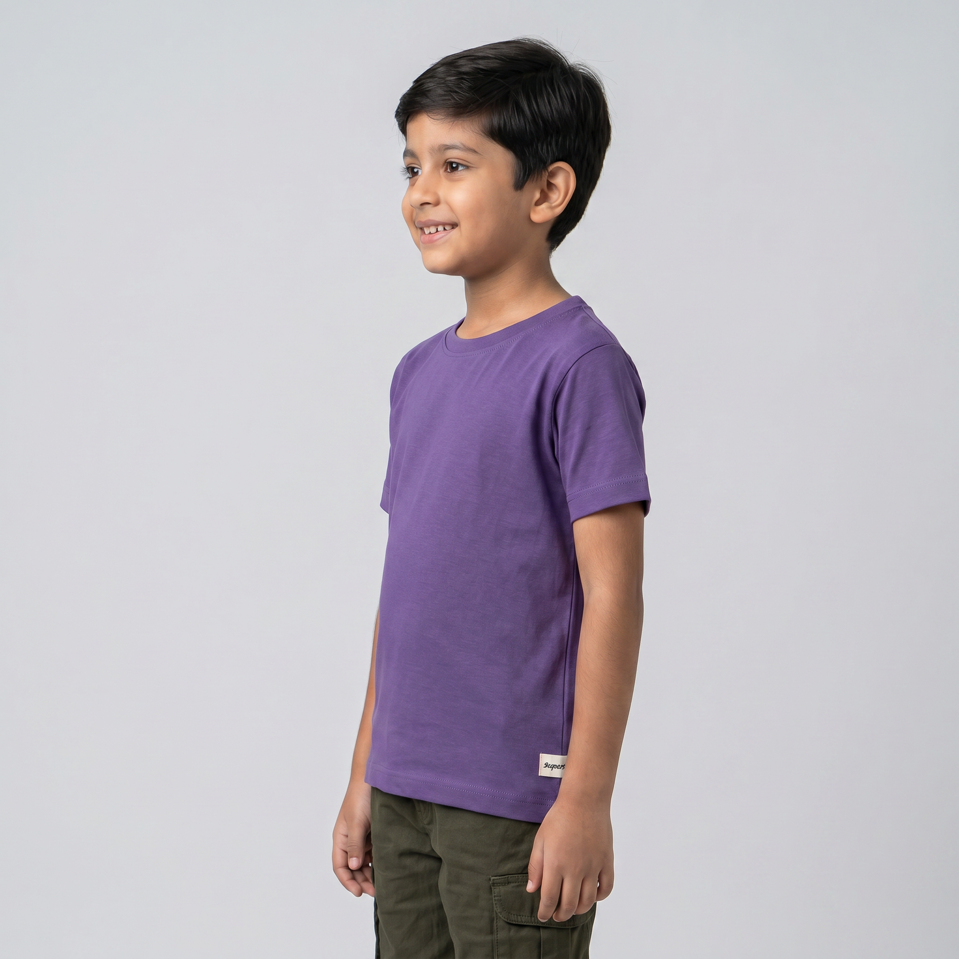 Boys Cotton Crew Neck T-Shirt