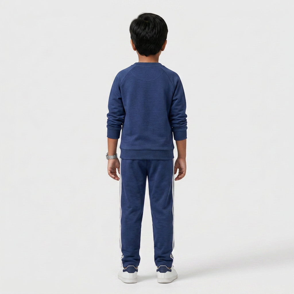 Boys Cotton Solid Mid Rise Trackpants