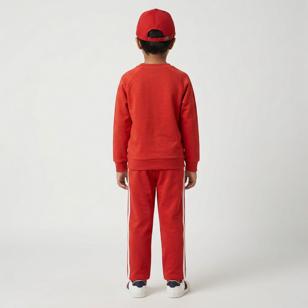 Boys Cotton Solid Mid Rise Trackpants