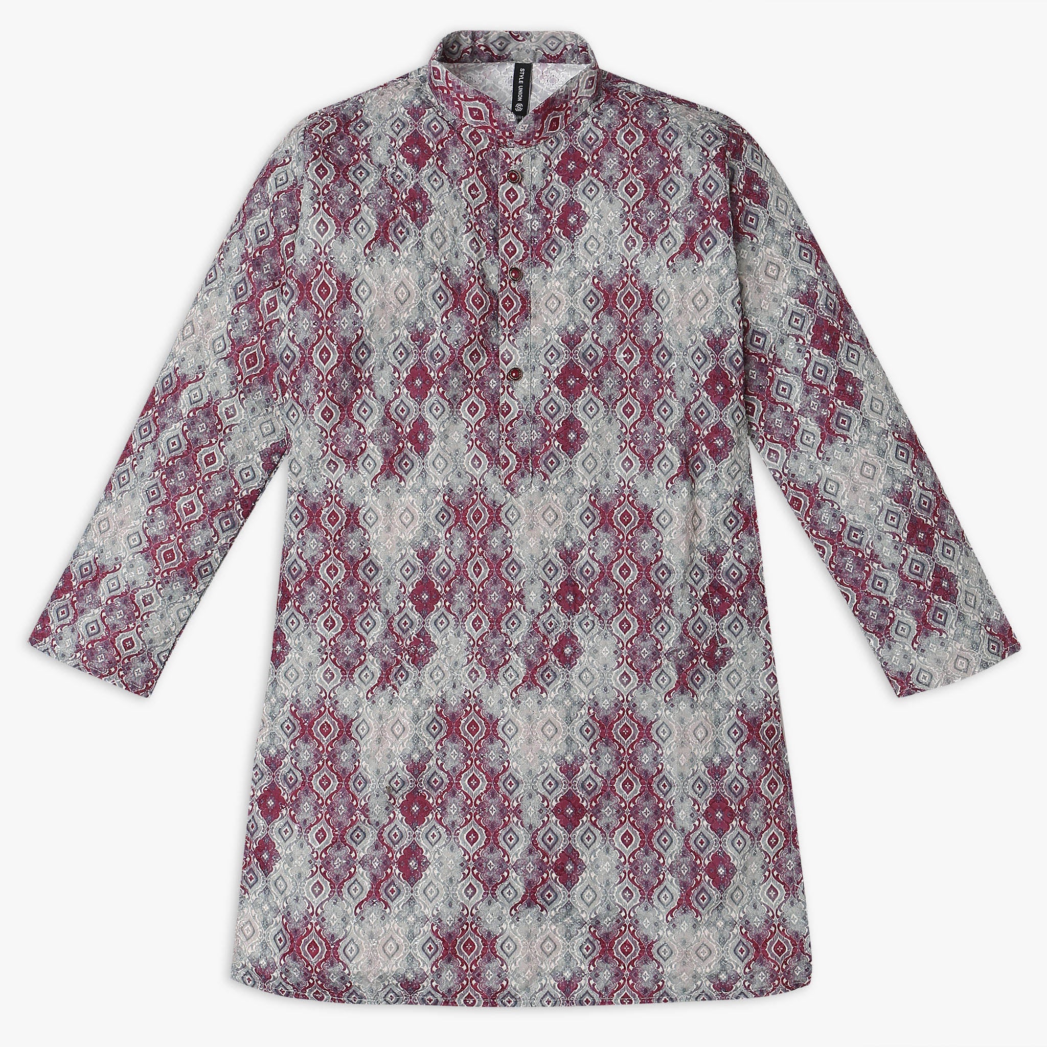 Boys Regular Fit Printed Kurta with Pant Set