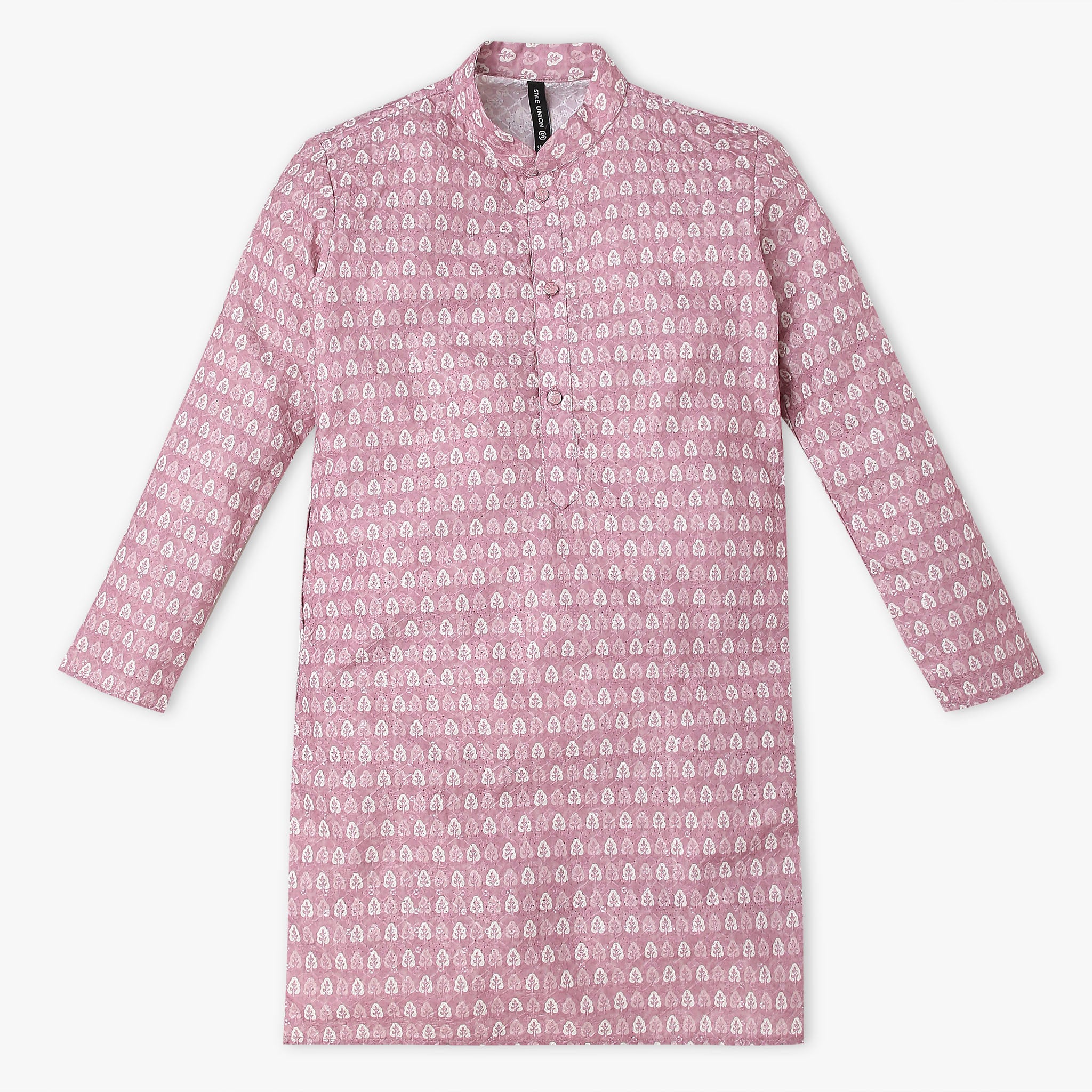 Boys Embroidered Kurta with Pant Set