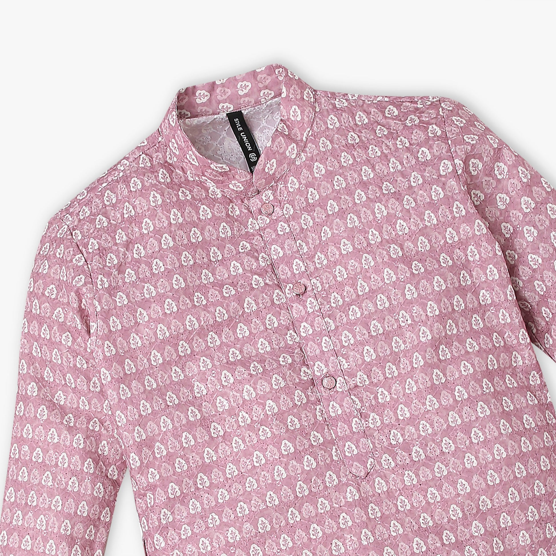 Boys Embroidered Kurta with Pant Set