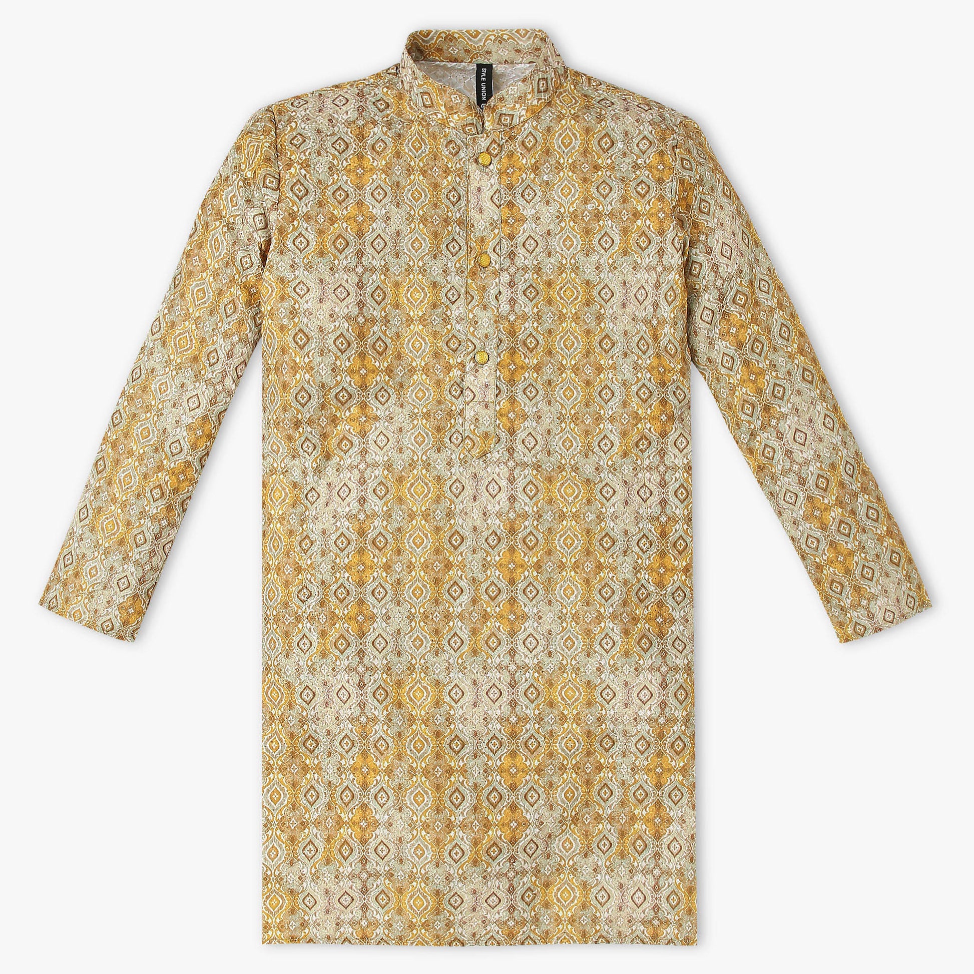 Boys Embroidered Kurta with Pant Set