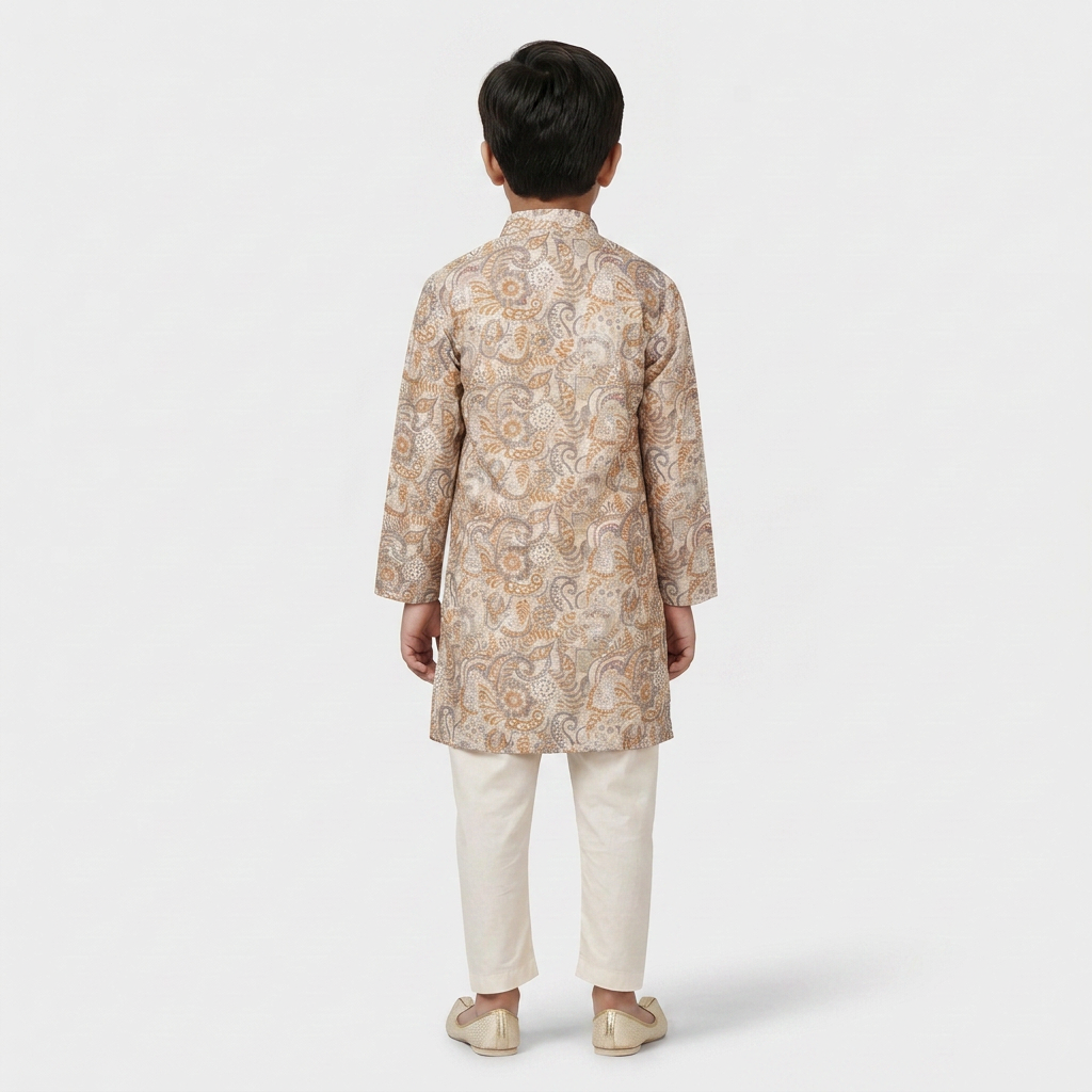 Boys Printed Kurta with Pant Sets