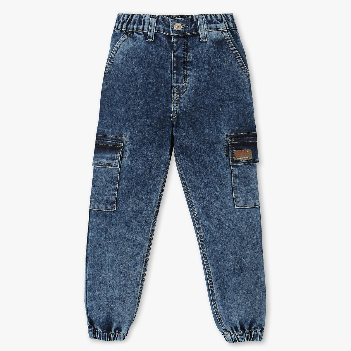 Boys Mid Rise Denim Joggers