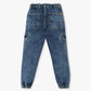 Boys Mid Rise Denim Joggers