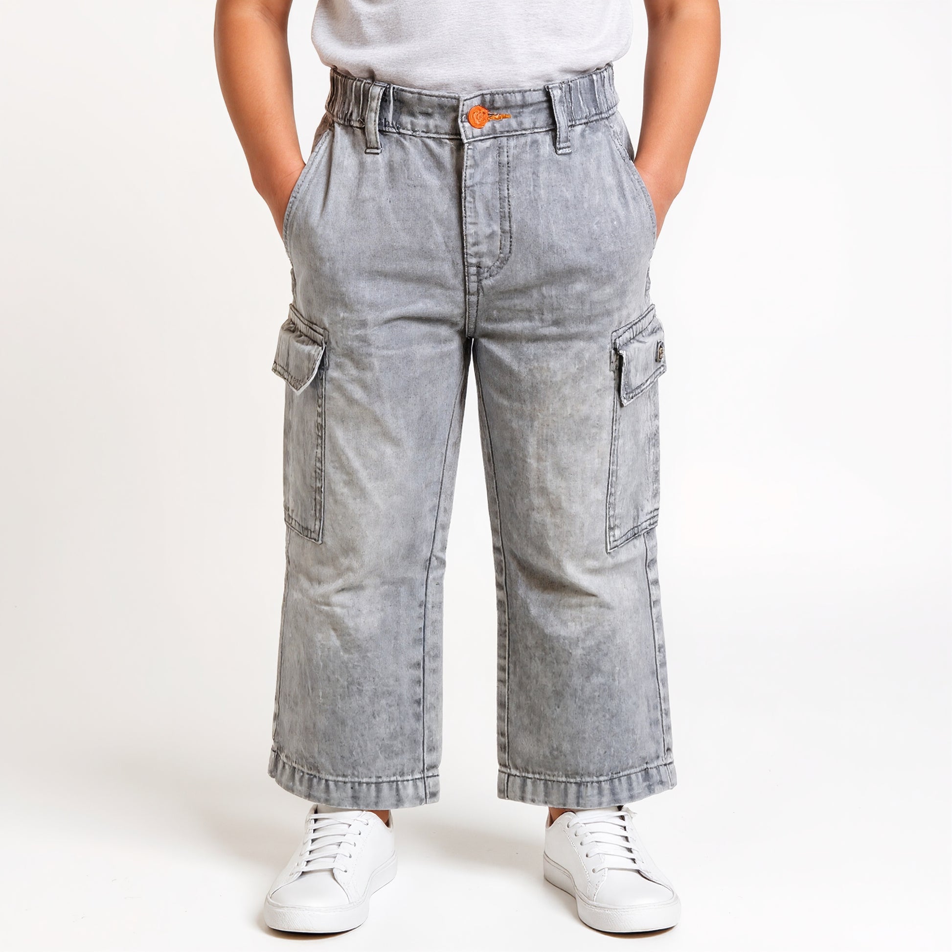 Boys Relaxed Fit Heavily Washed Joggers