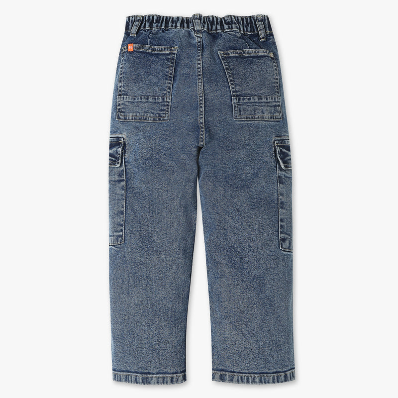 Relaxed Fit Heavily Washed Boys Joggers