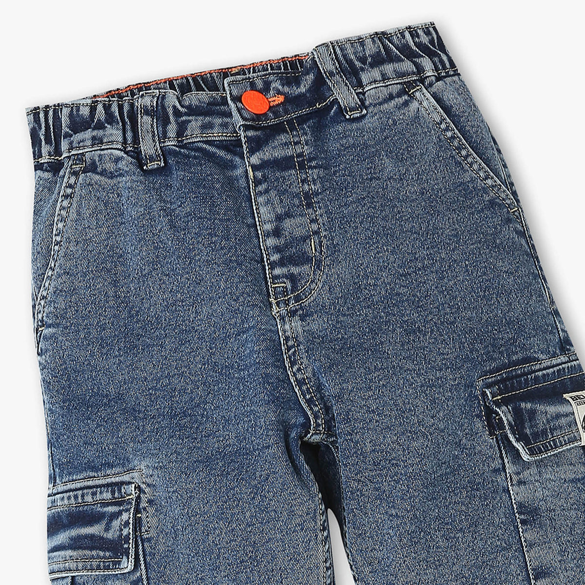 Relaxed Fit Heavily Washed Boys Joggers