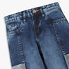 Straight Fit Indigo Boys Denim Jeans with Reversed Pocket