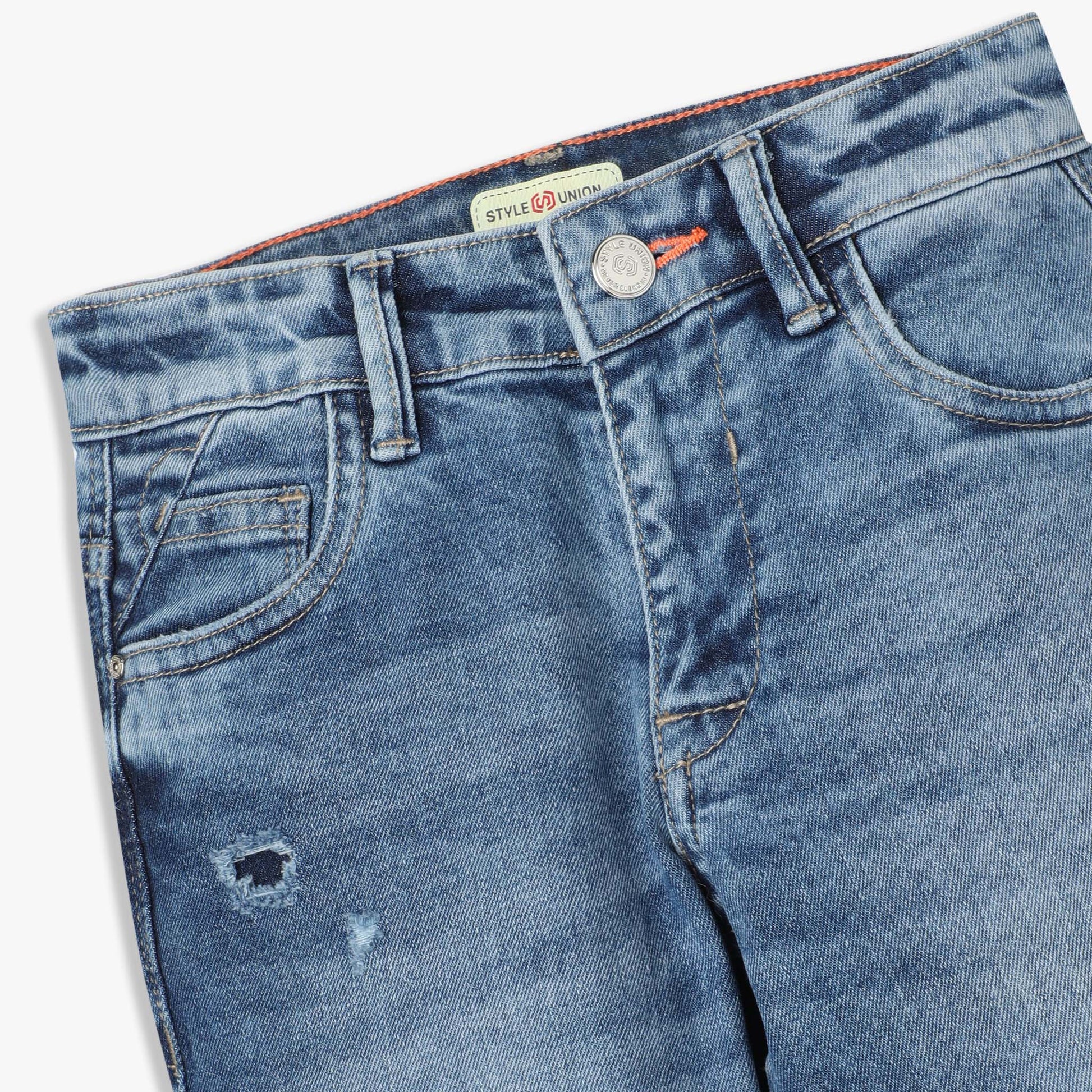 Slim Fit Light Washed Boys Denim Jeans