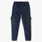 Relaxed Fit Boys Indigo Jogger with Drawcord and Toggle Detailng