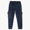 Relaxed Fit Boys Indigo Jogger with Drawcord and Toggle Detailng