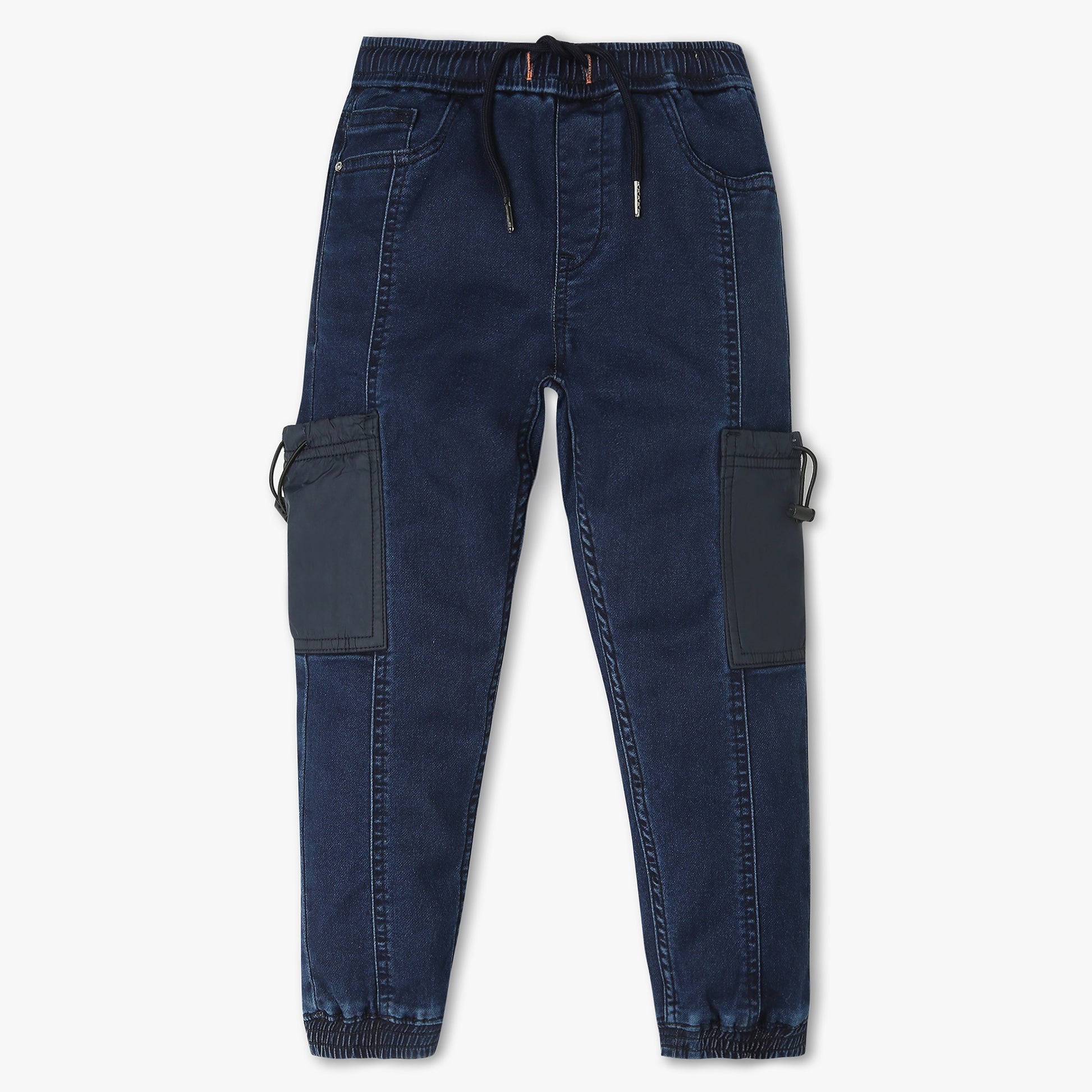 Relaxed Fit Boys Indigo Jogger with Drawcord and Toggle Detailng