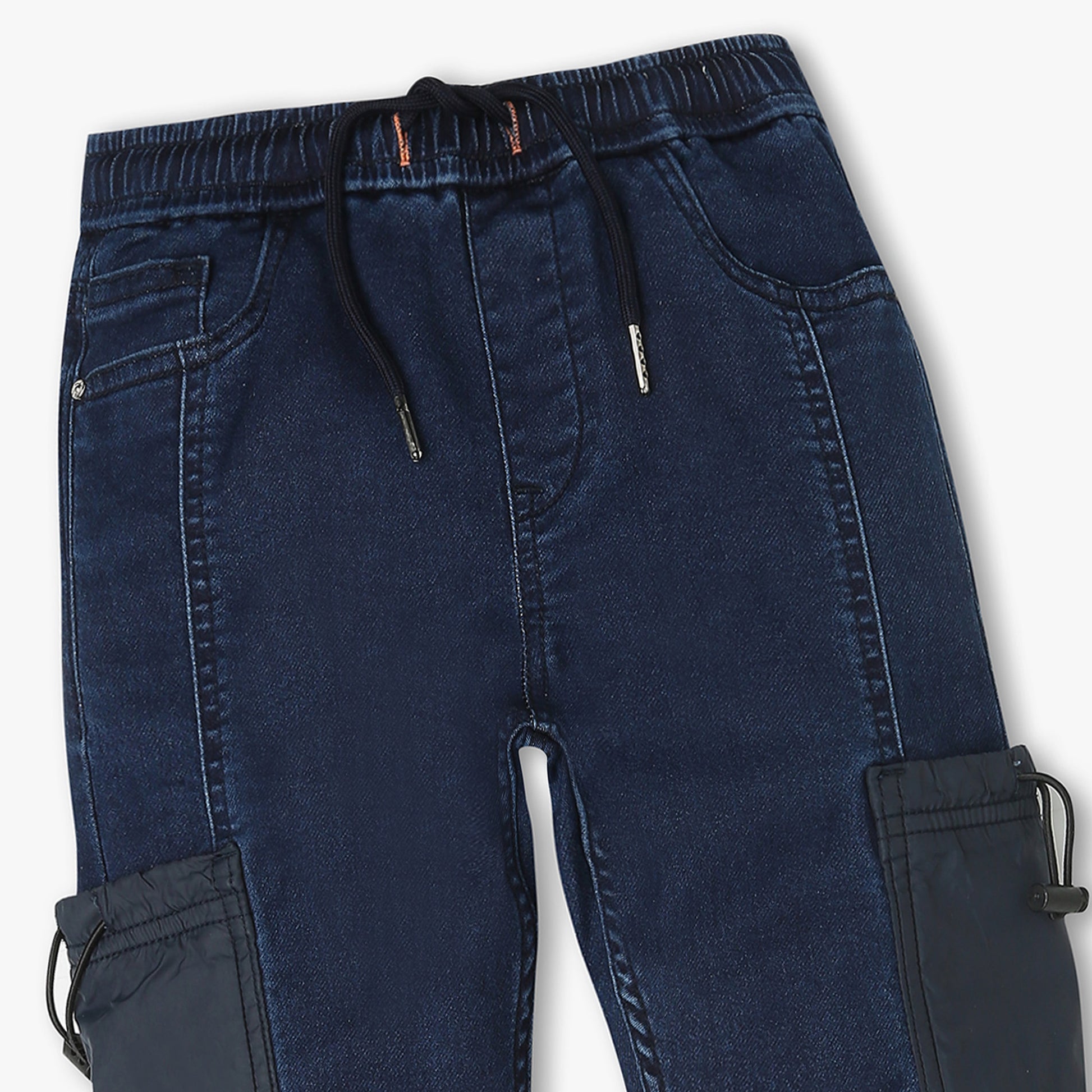Relaxed Fit Boys Indigo Jogger with Drawcord and Toggle Detailng