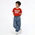 Boys Comfortabel Loose Fit Cargo Jorts With Heavily Washed