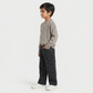 Boys Cotton Laser Print Mid Rise Pants