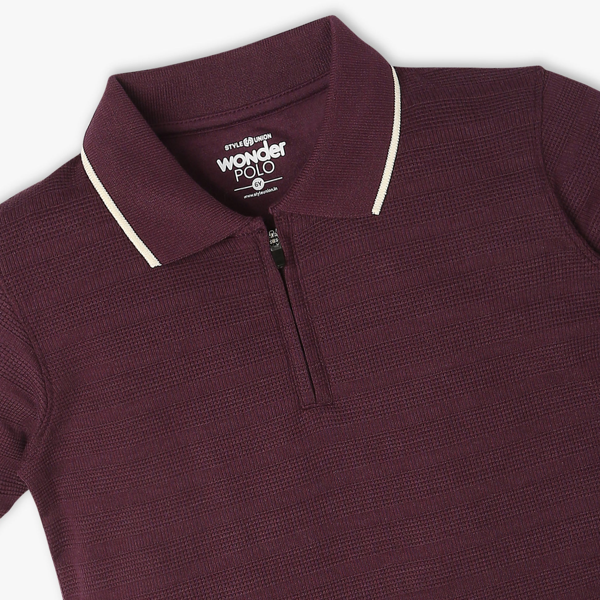 Boys Regular Fit Solid Polo Neck Half Sleeve Polo T-Shirt