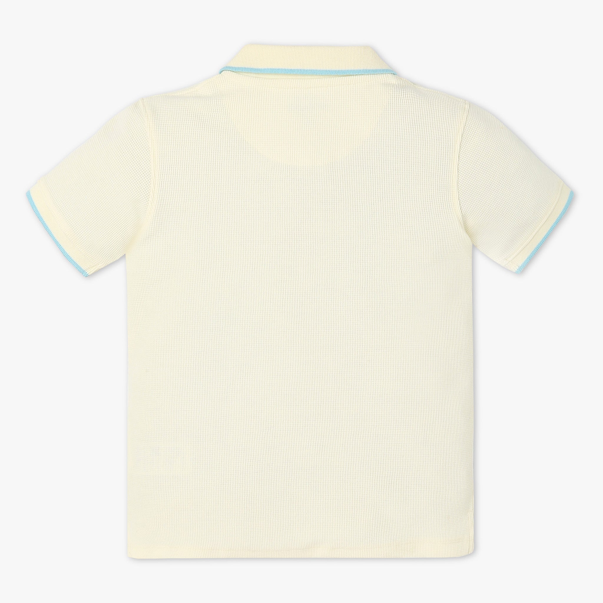 Boys Polo Neck Solid Wonder Reverse Coil with Zipper Polo T-Shirt