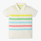 Boys Regular Fit Striped Polo Neck Half Sleeve Polo T-Shirt