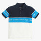 Boys Striped Polo Neck Sports Yarn T-Shirt