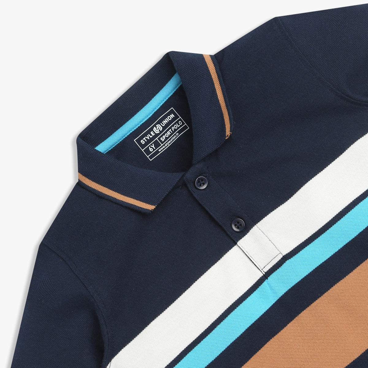 Boys Striped Sport Polo T-Shirt