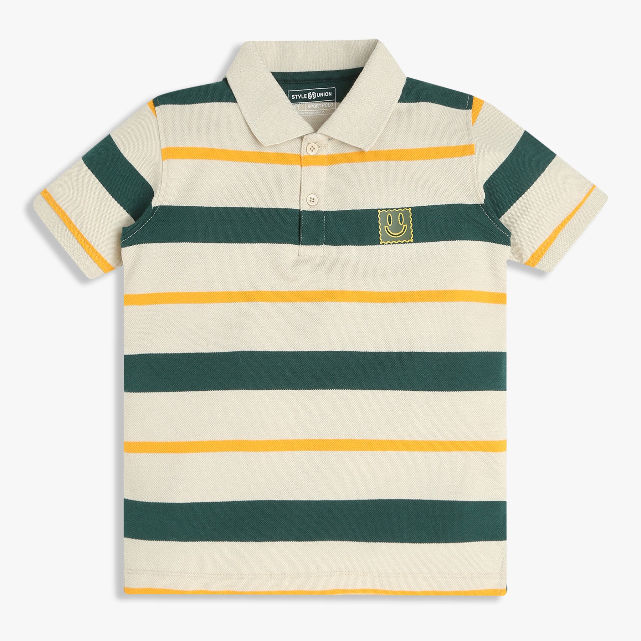 Boys Striped Sport Polo T-Shirt