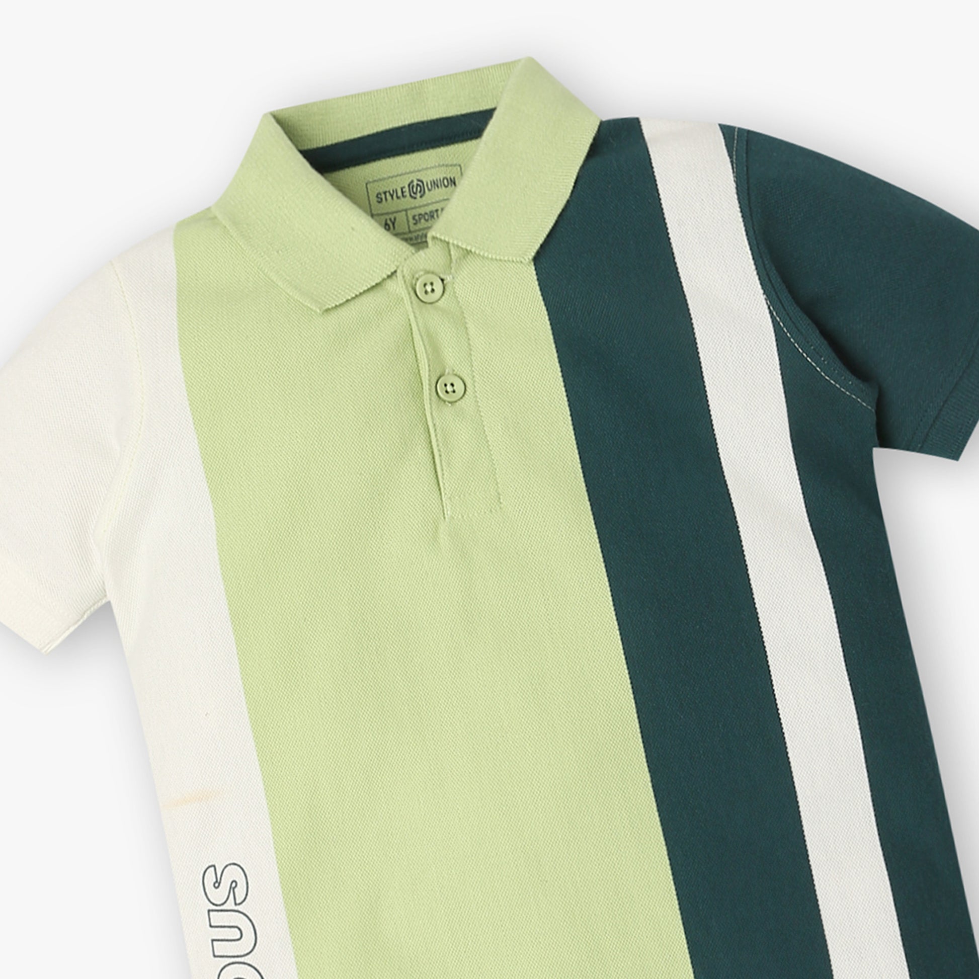 Boys Striped Polo T-Shirt