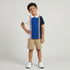 Boys Cut and Sew Sport Polo T-Shirt