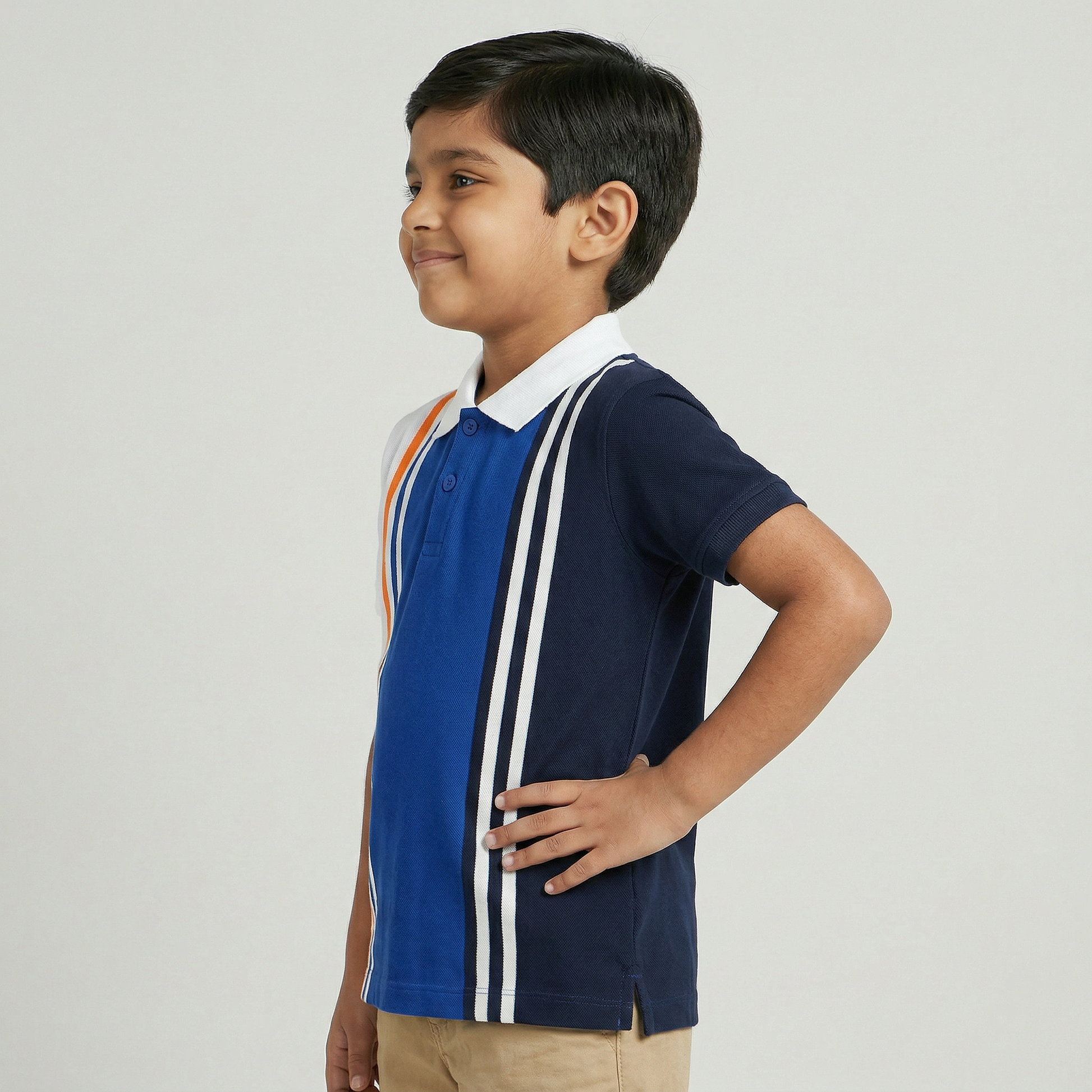 Boys Cut and Sew Sport Polo T-Shirt