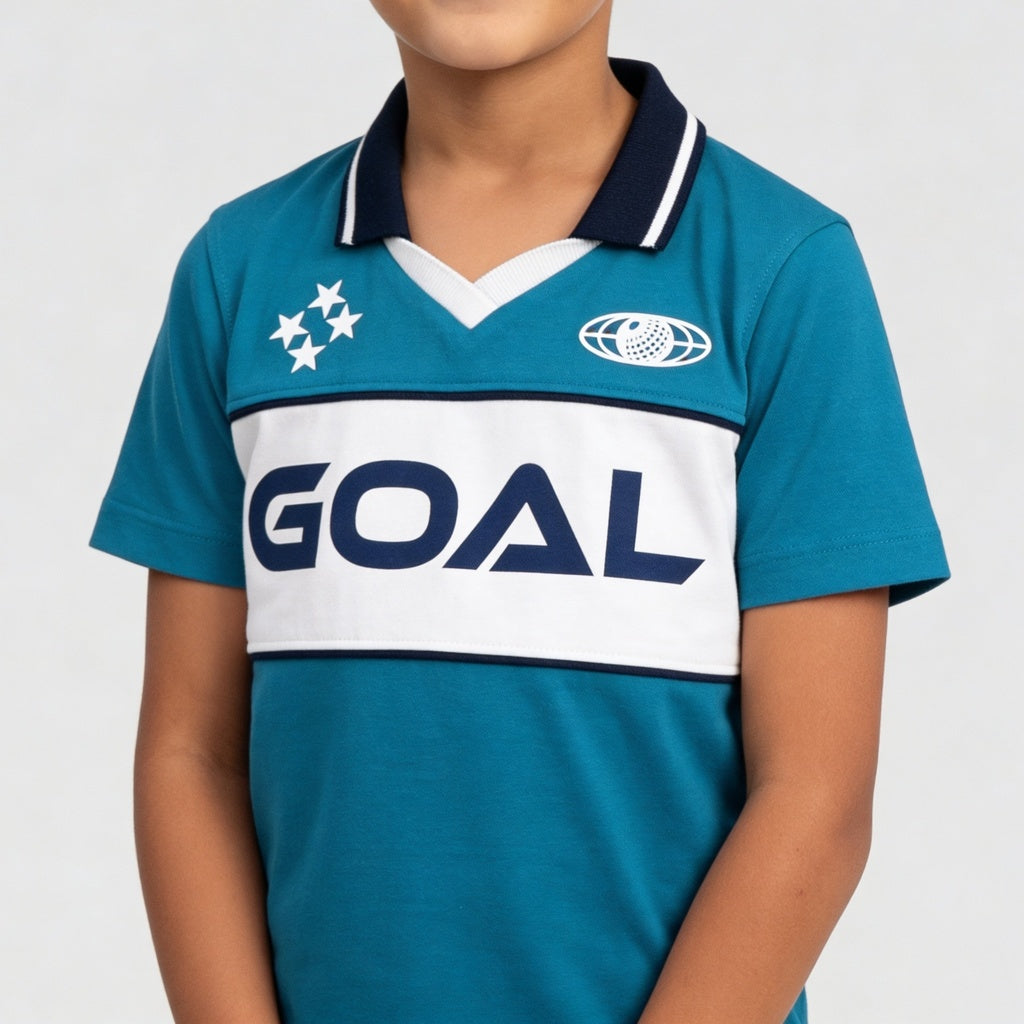Boys Cut And Sew Collar Sport Polo T-Shirt