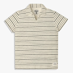Boys Cotton Striped Polo T-Shirt