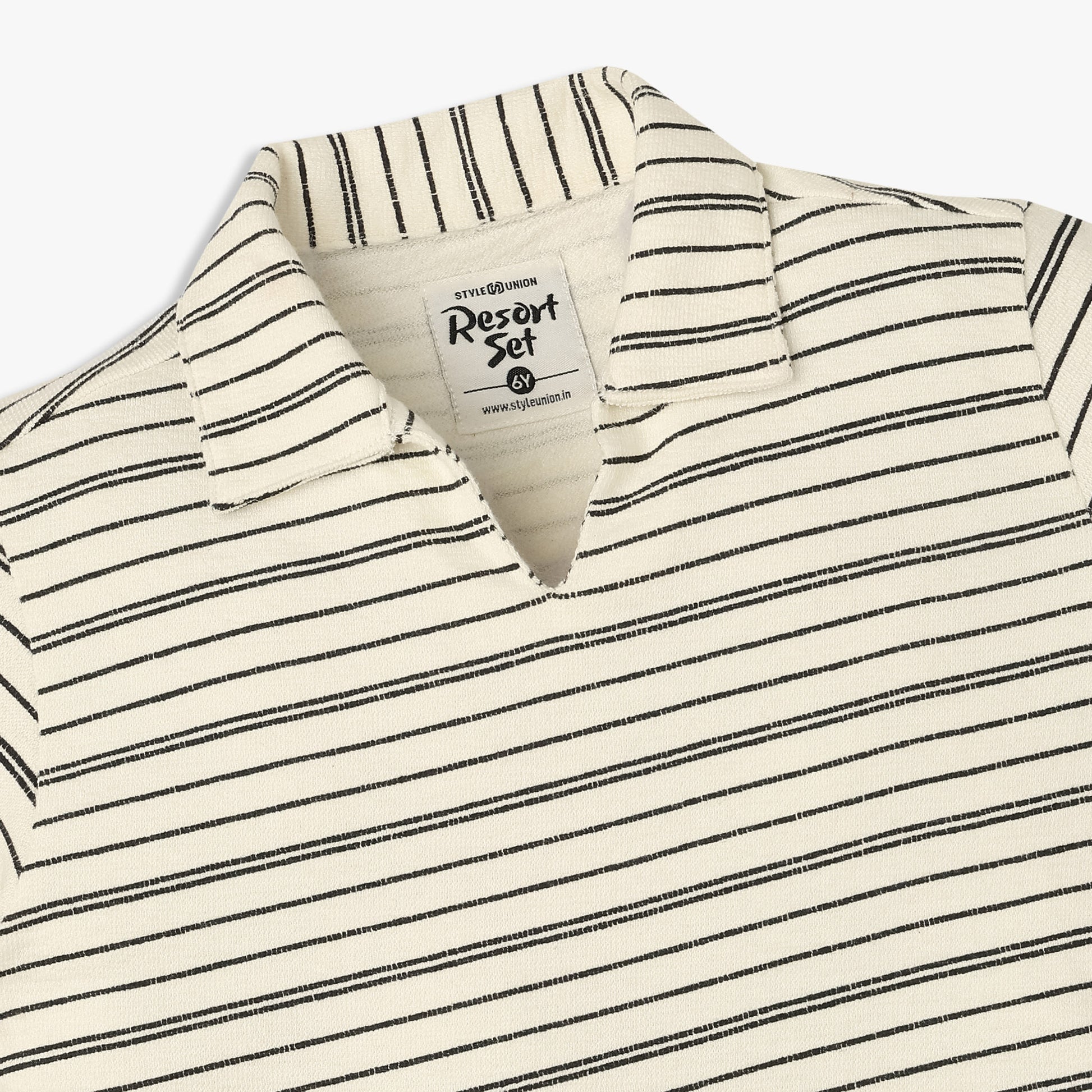 Boys Cotton Striped Polo T-Shirt