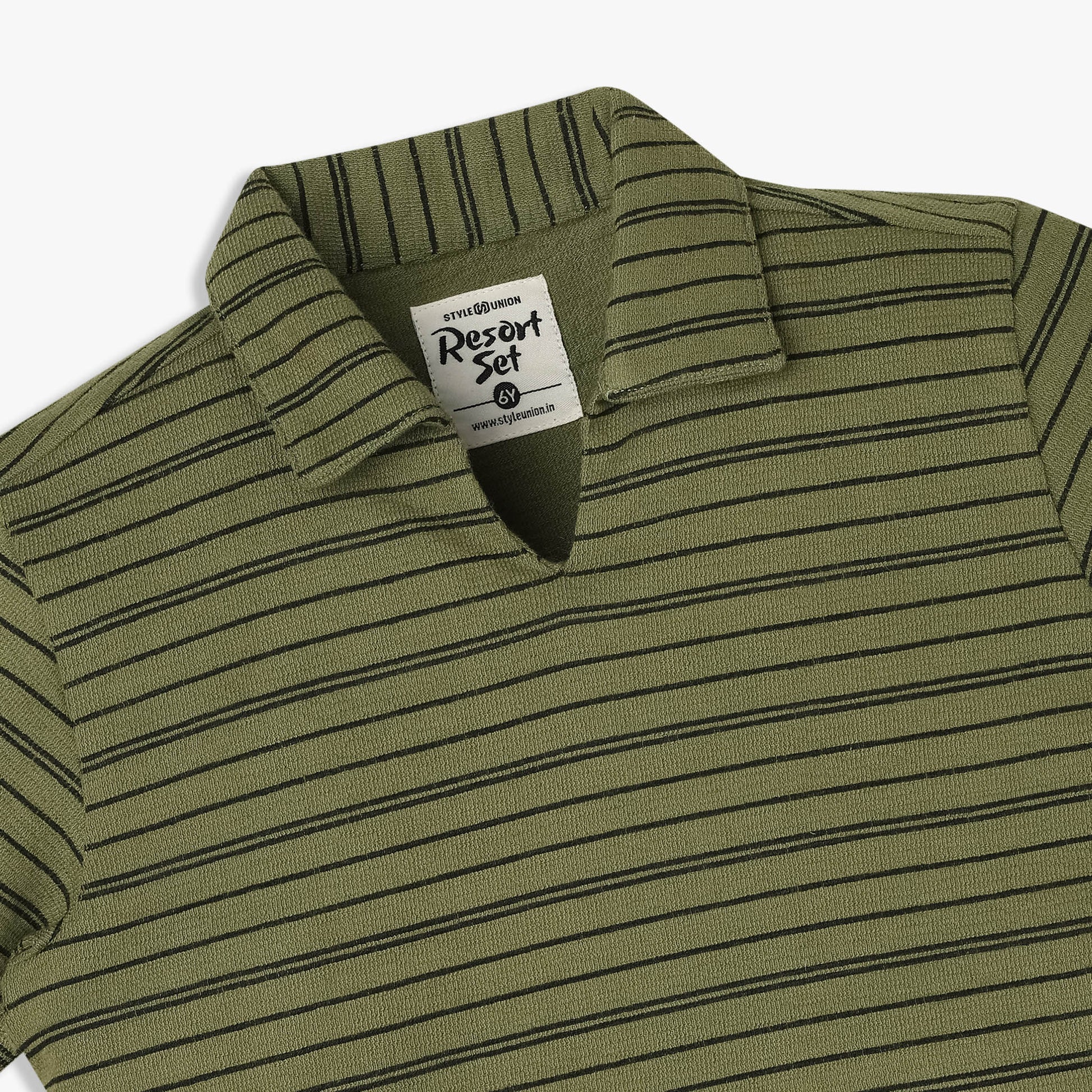 Boys Cotton Striped Polo T-Shirt