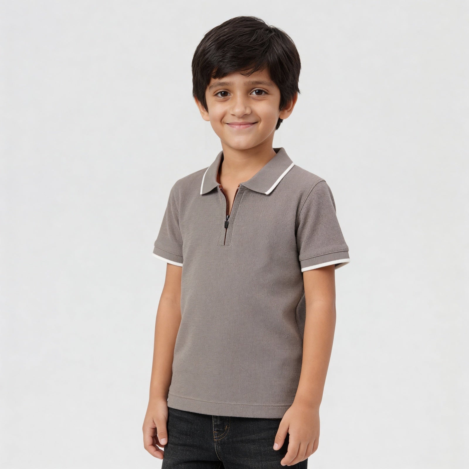 Cotton Polyester Elastane Solid Half Sleeve T-Shirt