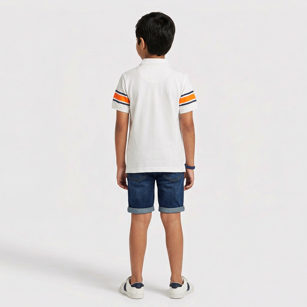 Boys Cut and Sew Polo T-Shirt