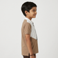 Boys Cotton Cut and Sew Zipper Polo T-Shirt