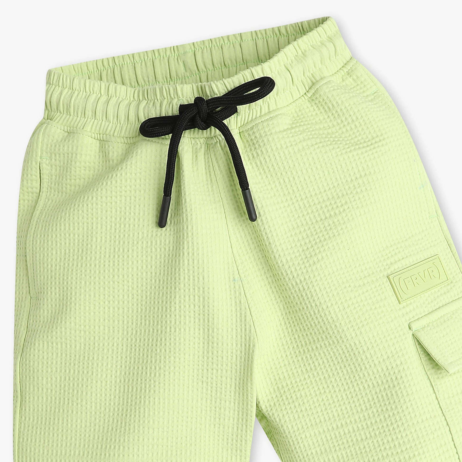 Boys Structured Knee Length Cargo Pocket Shorts