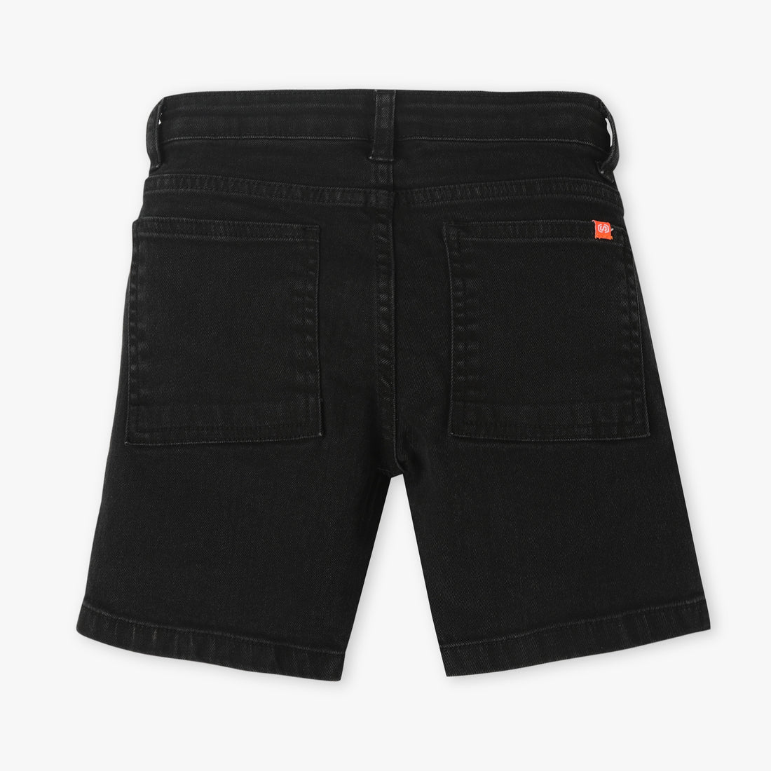 Casual Below Knee Length Stretchable Denim Shorts with Flap Pocket